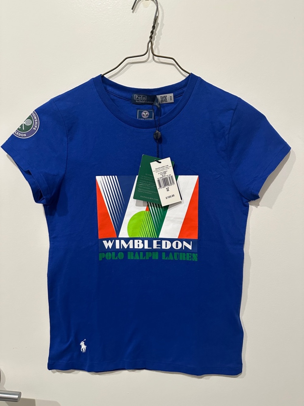 New Polo Ralph Lauren Wimbledon Womens Slim Fit Short Sleeve T-shirt Top